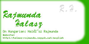 rajmunda halasz business card